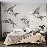 Papier peint Groupe d'oiseaux en vol