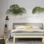 Papier peint Arbres dans le brouillard