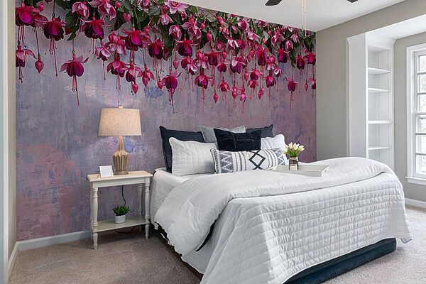 Groupe de fleurs roses Papier peint Groupe de fleurs roses