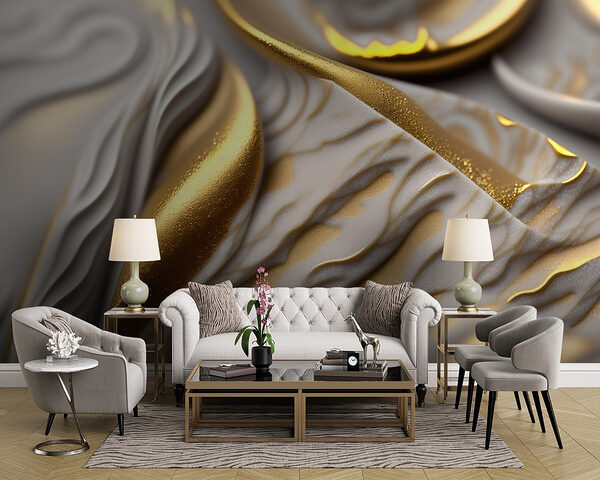 Textures fluides dans un design élégant Papier peint Textures fluides dans un design élégant