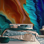 Papier peint Flux de couleurs vibrantes et tourbillonnantes