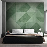 Papier peint Fond vert et blanc