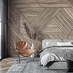 Papier peint Parquet avec motif