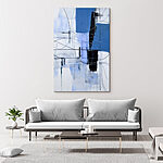 Tableaux Peinture d'un carré bleu et noir