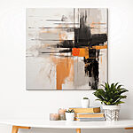 Tableaux Peinture noire et orange