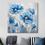 Tableaux Peinture de fleurs bleues