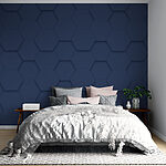 Papier peint Hexagones bleus sur une surface