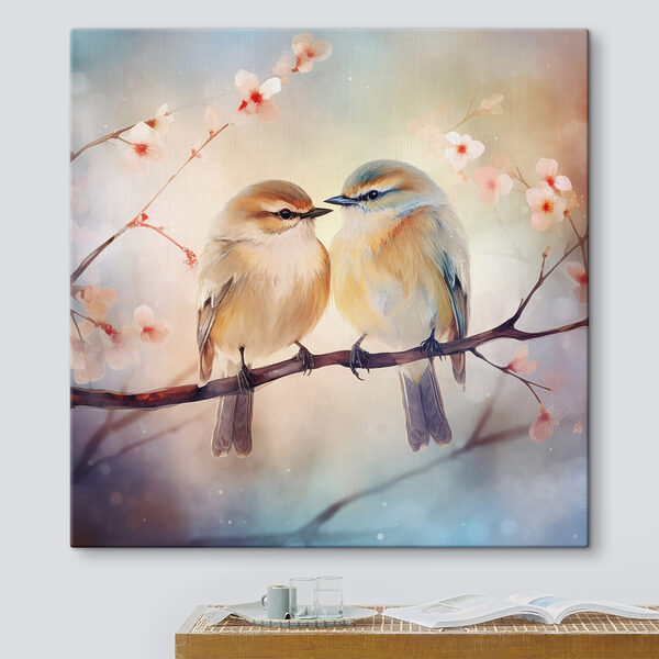 Deux oiseaux sur une branche Tableaux Deux oiseaux sur une branche