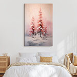 Tableaux Peinture d'arbres recouverts de neige