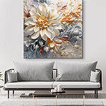 Tableaux Fleur blanche avec centre jaune