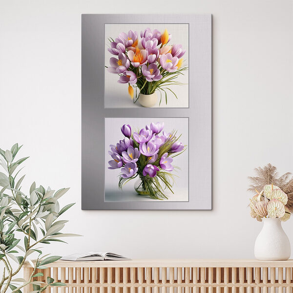 Collage de fleurs dans un vase Tableaux Collage de fleurs dans un vase