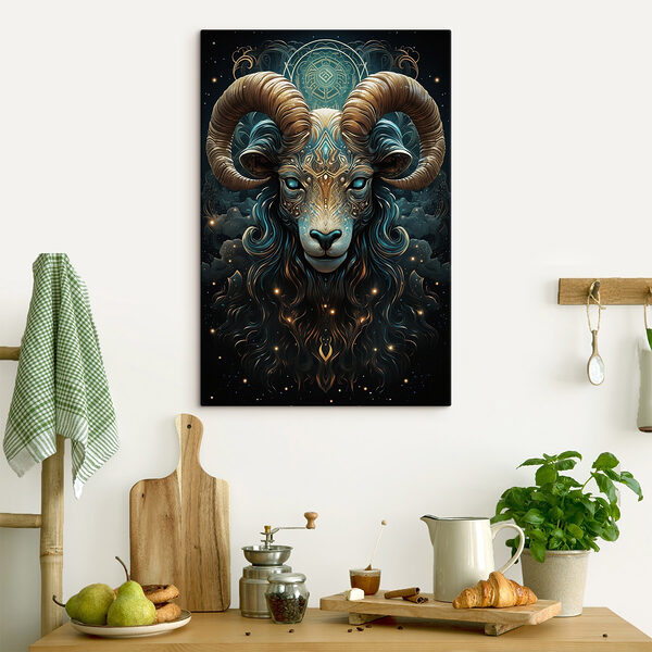 Peinture d'un bélier avec un motif Tableaux Peinture d'un bélier avec un motif