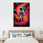 Tableaux Un astronaute marchant dans l'espace