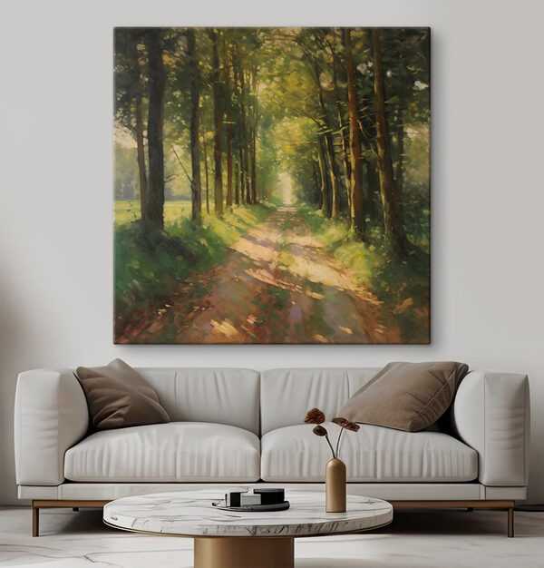 Chemin de terre à travers une forêt Tableaux Chemin de terre à travers une forêt