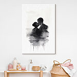 Tableaux Homme et femme s'embrassant dans les nuages