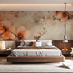 Papier peint Les fleurs dansent dans des teintes douces