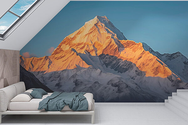 Montagne enneigée Papier peint Montagne enneigée