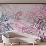 Papier peint Peinture d'une forêt tropicale