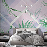 Papier peint Toile de la nature avec motifs de verdure
