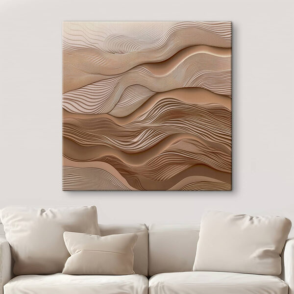 Des lignes fluides dans des tons chauds Tableaux Des lignes fluides dans des tons chauds
