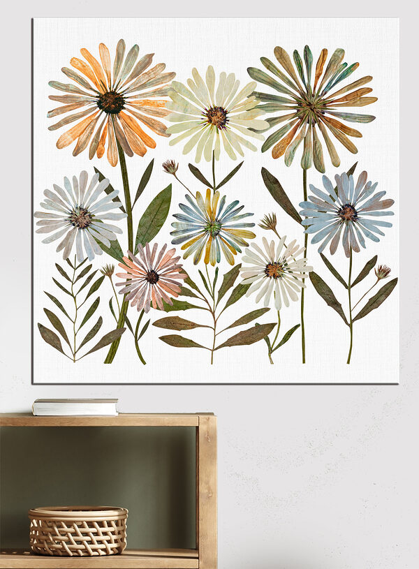 Groupe de fleurs avec feuilles Tableaux Groupe de fleurs avec feuilles