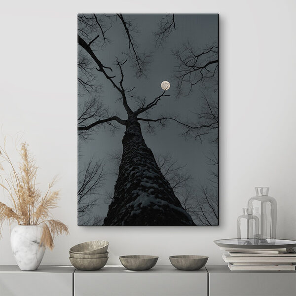 Arbre avec la lune en arrière-plan Tableaux Arbre avec la lune en arrière-plan