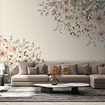 Papier peint Motif floral avec des fleurs