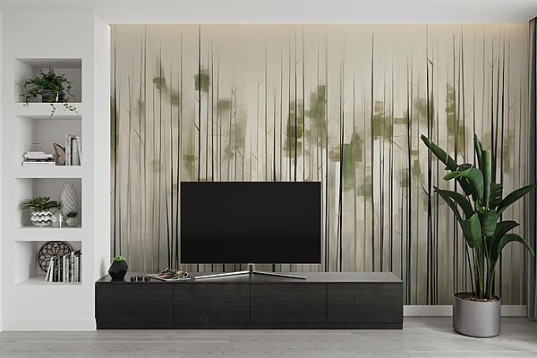 Papier peint Papier peint Groupe d'arbres dans une forêt (UGS : w08397)