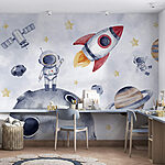 Papier peint Aquarelle d'objets spatiaux