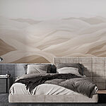 Papier peint Paysage blanc et gris