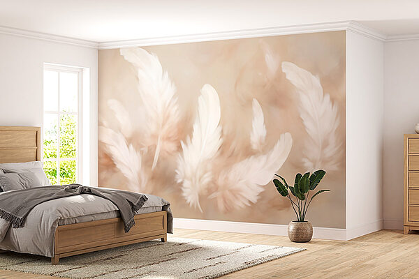 Groupe de plumes blanches Papier peint Groupe de plumes blanches