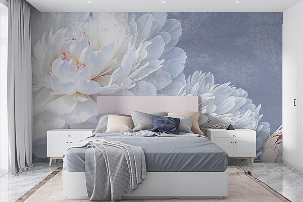 Fleurs délicates dans des tons pastel doux Papier peint Fleurs délicates dans des tons pastel doux