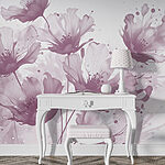 Papier peint Groupe de fleurs aux pétales blancs
