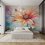 Papier peint Peinture d'une fleur