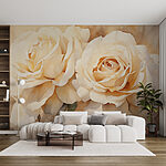 Papier peint De belles roses dans des teintes douces