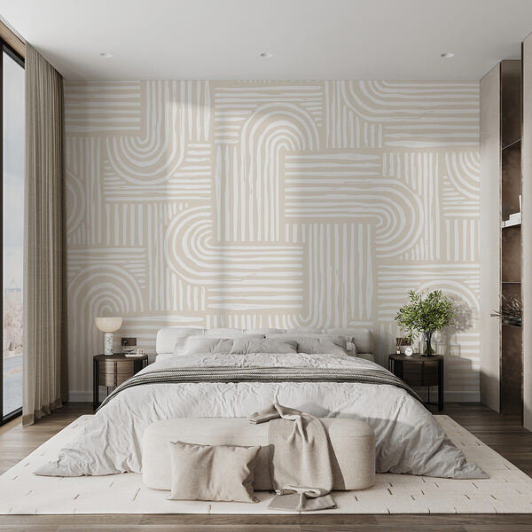 Motif blanc et gris Papier peint Motif blanc et gris
