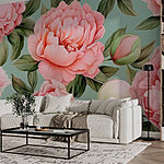 Papier peint Des fleurs douces dans des tons pastel