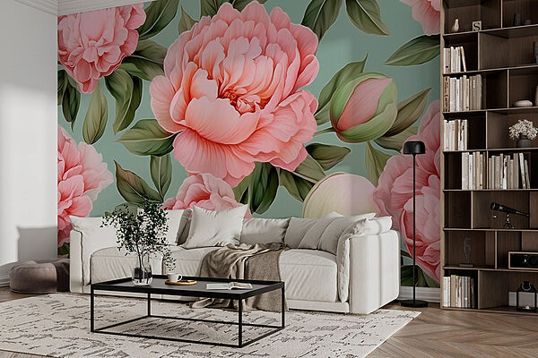Des fleurs douces dans des tons pastel Papier peint Des fleurs douces dans des tons pastel