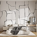 Papier peint Surface blanche avec lignes noires