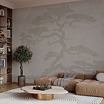 Papier peint Arbre avec branches et feuilles