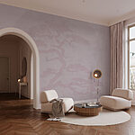 Papier peint Arbre sur fond blanc