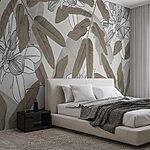 Papier peint L'élégance naturelle dans un design monochrome