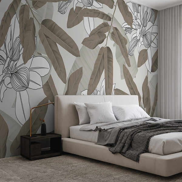 L'élégance naturelle dans un design monochrome Papier peint L'élégance naturelle dans un design monochrome
