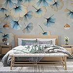 Papier peint Groupe de fleurs volant dans les airs