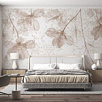 Papier peint Motifs floraux doux dans des tons sourds