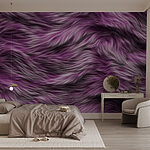 Papier peint Vagues fluides de violet et de noir