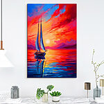 Tableaux Peinture d'un voilier dans l'eau