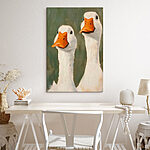 Tableaux Peinture de deux canards blancs