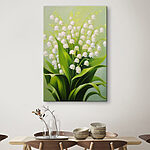 Tableaux Peinture de fleurs et de feuilles