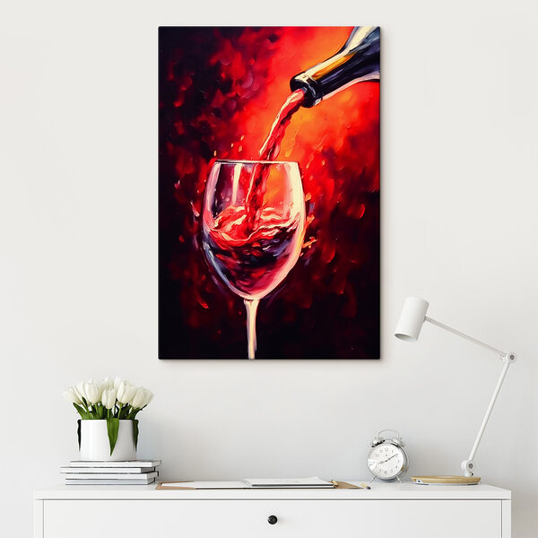 Vin versé dans un verre Tableaux Vin versé dans un verre